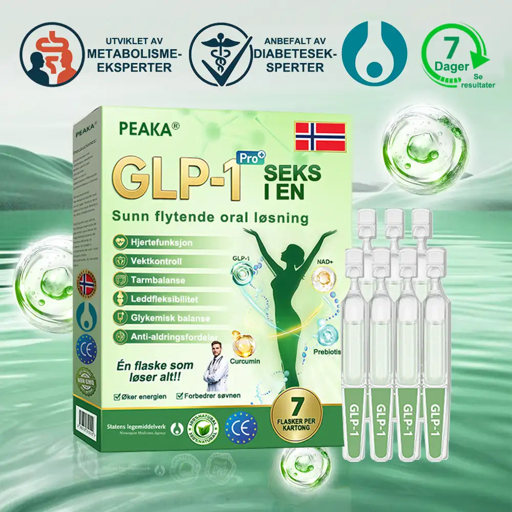 | Offisiell Butikk🏥 | 🇳🇴𝐏𝐄𝐀𝐊𝐀® 𝐺𝐿𝑃-𝟏 𝑺𝒊𝒙-𝒊𝒏-𝑶𝒏𝒆 𝑯𝒆𝒂𝒍𝒕𝒉 𝑺𝒐𝒍𝒖𝒕𝒊𝒐𝒏 𝑶𝒓𝒂𝒍 𝑳𝒊𝒒𝒖𝒊𝒅 (𝐁𝐚𝐫𝐞 𝐞́𝐧 𝐠𝐚𝐧𝐠 𝐨𝐦 𝐝𝐚𝐠𝐞𝐧, 𝐬𝐲𝐧𝐥𝐢𝐠𝐞 𝐟𝐨𝐫𝐚𝐧𝐝𝐫𝐢𝐧𝐠𝐞𝐫 𝐩𝐚̊ 𝟕 𝐝𝐚𝐠𝐞𝐫） ✅ For fedme, hjerte- og karsykdommer, diabetes, søvnapné, tarmhelse, leddproblemer og mer 💯