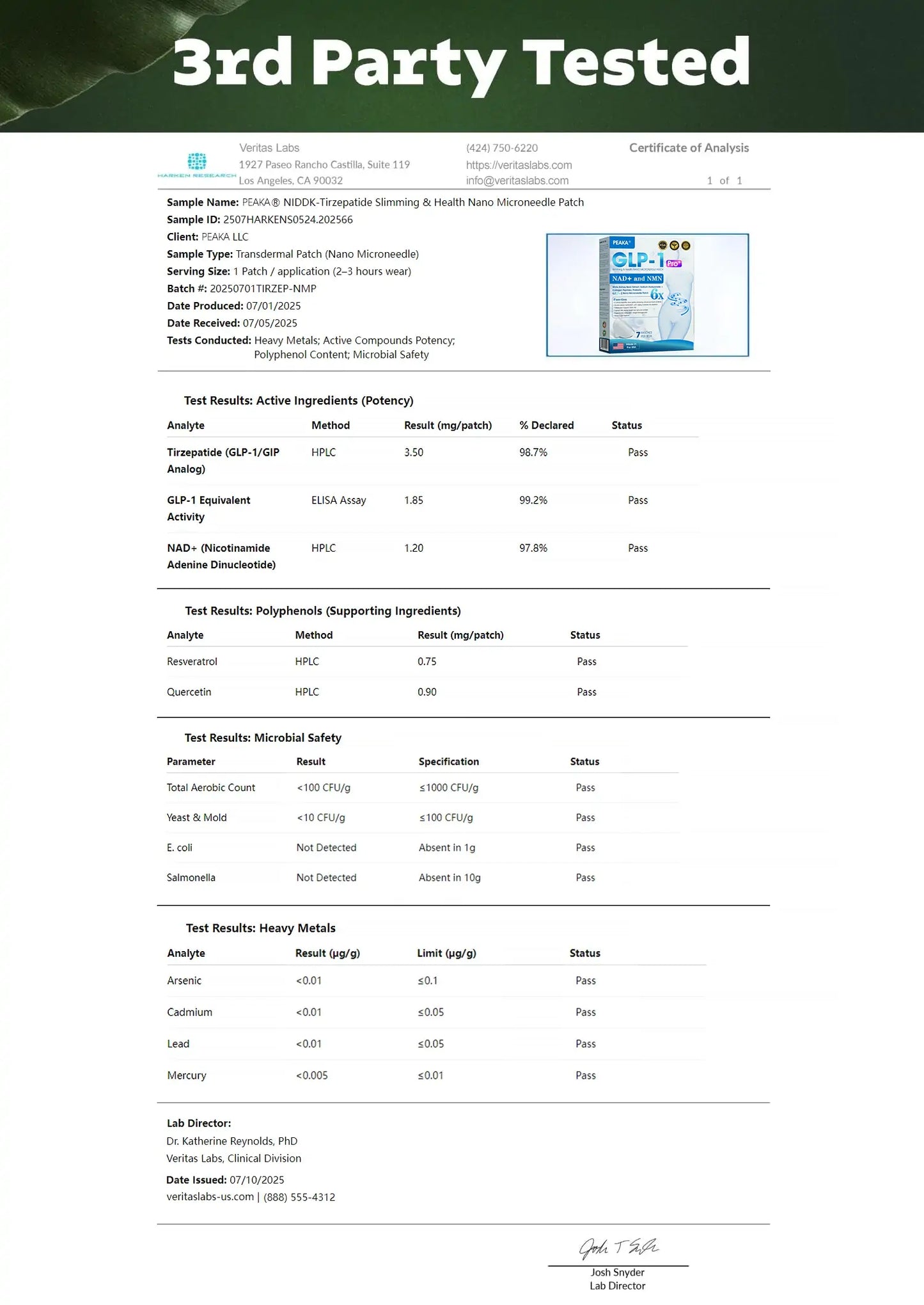 𝐏𝐄𝐀𝐊𝐀® 𝐆𝐋𝐏-𝟏 & 𝐍𝐀𝐃+ 𝐒𝐥𝐚𝐧𝐤𝐞𝐧𝐝𝐞 𝐨𝐠 𝐡𝐞𝐥𝐬𝐞𝐛𝐫𝐢𝐧𝐠𝐞𝐧𝐝𝐞 𝐍𝐀𝐍𝐎 𝐌𝐈𝐊𝐑𝐎𝐍𝐀̊𝐋𝐏𝐋𝐀𝐒𝐓𝐄𝐑 (Ingen smerte. 24/7 virkning | 𝐆𝐚̊ 𝐫𝐚𝐬𝐤𝐭 𝐧𝐞𝐝 𝟏𝟎 𝐤𝐠 | 90 % reduksjon i sukker | )👨‍⚕️
