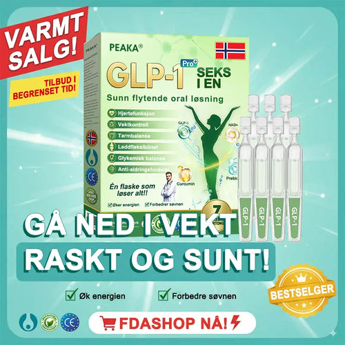 | Offisiell Butikk🏥 | 🇳🇴𝐏𝐄𝐀𝐊𝐀® 𝐺𝐿𝑃-𝟏 𝑺𝒊𝒙-𝒊𝒏-𝑶𝒏𝒆 𝑯𝒆𝒂𝒍𝒕𝒉 𝑺𝒐𝒍𝒖𝒕𝒊𝒐𝒏 𝑶𝒓𝒂𝒍 𝑳𝒊𝒒𝒖𝒊𝒅 (𝐁𝐚𝐫𝐞 𝐞́𝐧 𝐠𝐚𝐧𝐠 𝐨𝐦 𝐝𝐚𝐠𝐞𝐧, 𝐬𝐲𝐧𝐥𝐢𝐠𝐞 𝐟𝐨𝐫𝐚𝐧𝐝𝐫𝐢𝐧𝐠𝐞𝐫 𝐩𝐚̊ 𝟕 𝐝𝐚𝐠𝐞𝐫） ✅ For fedme, hjerte- og karsykdommer, diabetes, søvnapné, tarmhelse, leddproblemer og mer 💯