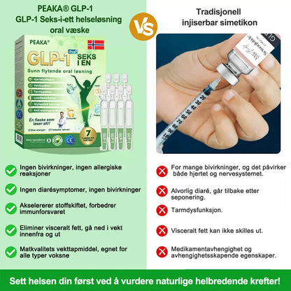 | Offisiell Butikk🏥 | 🇳🇴𝐏𝐄𝐀𝐊𝐀® 𝐺𝐿𝑃-𝟏 𝑺𝒊𝒙-𝒊𝒏-𝑶𝒏𝒆 𝑯𝒆𝒂𝒍𝒕𝒉 𝑺𝒐𝒍𝒖𝒕𝒊𝒐𝒏 𝑶𝒓𝒂𝒍 𝑳𝒊𝒒𝒖𝒊𝒅 (𝐁𝐚𝐫𝐞 𝐞́𝐧 𝐠𝐚𝐧𝐠 𝐨𝐦 𝐝𝐚𝐠𝐞𝐧, 𝐬𝐲𝐧𝐥𝐢𝐠𝐞 𝐟𝐨𝐫𝐚𝐧𝐝𝐫𝐢𝐧𝐠𝐞𝐫 𝐩𝐚̊ 𝟕 𝐝𝐚𝐠𝐞𝐫） ✅ For fedme, hjerte- og karsykdommer, diabetes, søvnapné, tarmhelse, leddproblemer og mer 💯